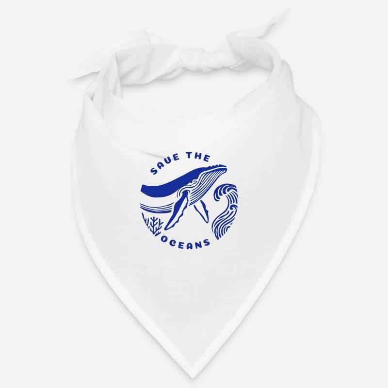 Save the Oceans - Rettet die Meere - Bandana - Weiß