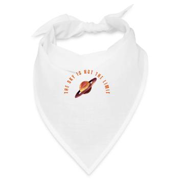 Der Himmel ist nicht die Grenze - Bandana - Weiß - Vorne