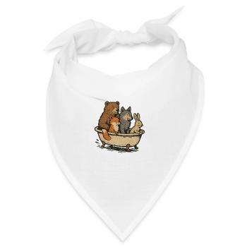 Tiere on Tour - Bandana - Weiß - Vorne