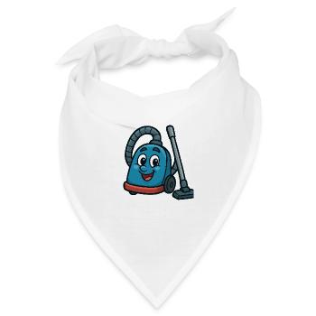 Ein glücklicher Staubsauger - Bandana - Weiß - Vorne