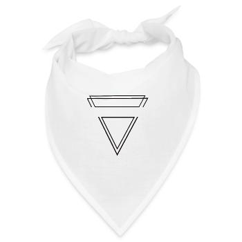 Dreieck schwarz - Bandana - Weiß - Vorne