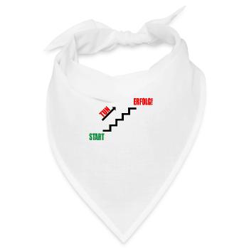Treppe Erfolg durch Tun - Bandana - Weiß - Vorne