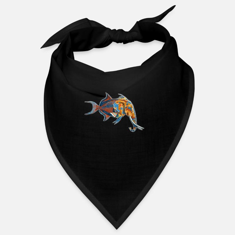 Fantastic creature: half elephant, half fish Bandana