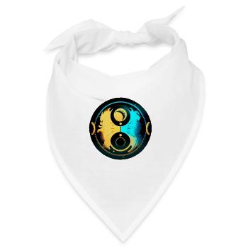 Yin-Yang-Harmonie - Bandana - Weiß - Vorne