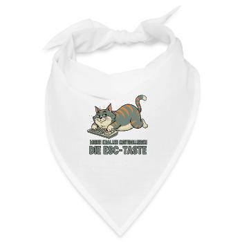 Meine Krallen kontrollieren die ESC-Taste - Bandana - Weiß - Vorne
