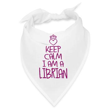 Keep Calm Bibliothekar cool Bibliothekar Geschenk - Bandana - Weiß - Vorne