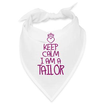 Keep Calm Schneider cool Schneider Geschenk - Bandana - Weiß - Vorne