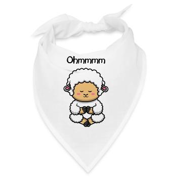 Ohmmm ein süßes Yoga Schaf Yoga Schäfchen - Bandana - Weiß - Vorne