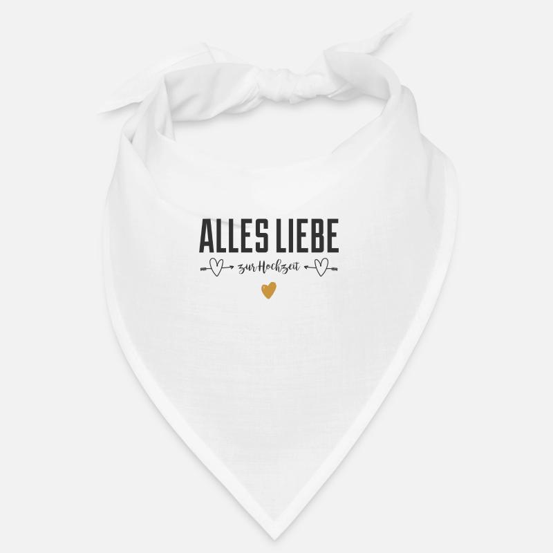 Spruchdesign - Hochzeit - Bandana - Weiß