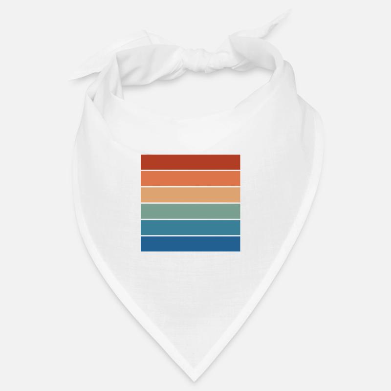 Motif d’arrière-plan rectangulaire arc-en-ciel rétro Bandana