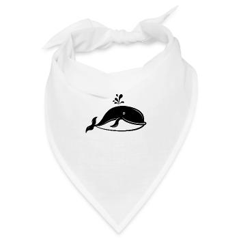 Wal Meer Fische - Bandana - Weiß - Vorne