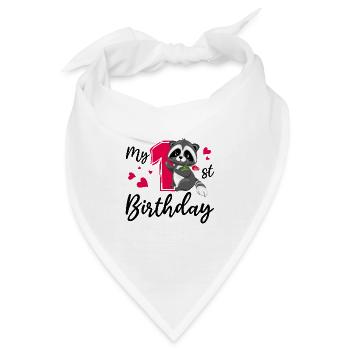 Mein erster Geburtstag - Bandana - Weiß - Vorne