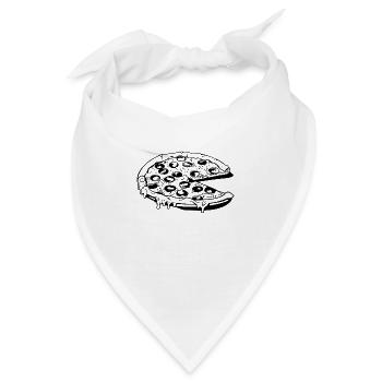 Pizza Fast Food Pizzeria - Bandana - Weiß - Vorne