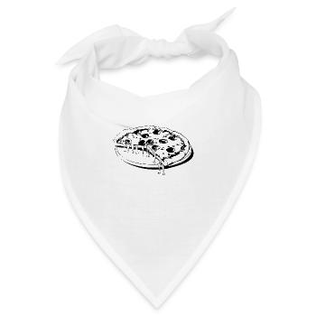 Pizza Fast Food Pizzeria - Bandana - Weiß - Vorne