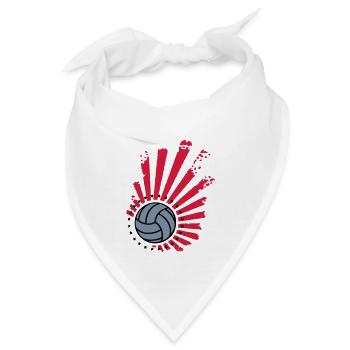 Volleyball-Design (Sterne) - Bandana - Weiß - Vorne