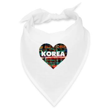 Korea ♡ Love | Travel | Culture - Bandana - Weiß - Vorne