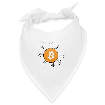 Bitcoin-Blockchain - Bandana - Weiß - Vorne