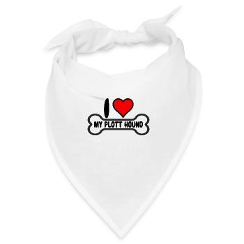 Plott Hound Plotthound Mom i love my - Bandana - Weiß - Vorne