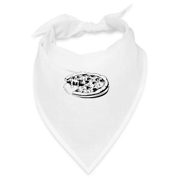 Pizza Fast Food Pizzeria - Bandana - Weiß - Vorne