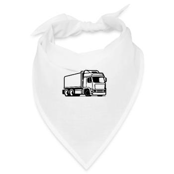 LKW Fahrer Truck Lastwagen - Bandana - Weiß - Vorne