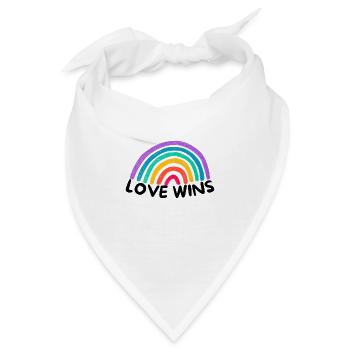 Love Graphic Love gewinnt Rainbow - Bandana - Weiß - Vorne