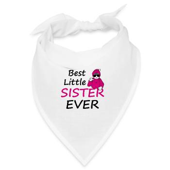 Beste kleine Schwester aller Zeiten - Bandana - Weiß - Vorne