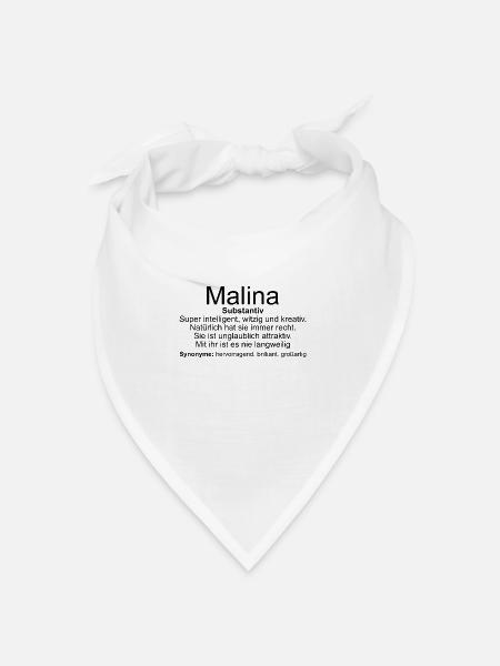 Name Definition Malina - Bandana - Weiß - Vorne