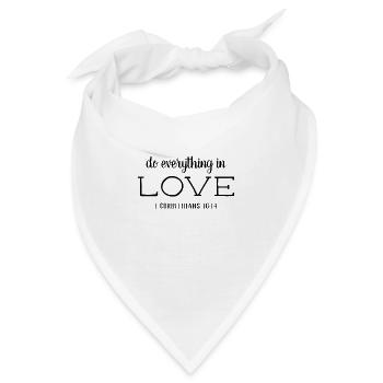 Tue alles in Liebe | Religiös - Bandana - Weiß - Vorne