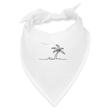 Insel-Palme / Island Palm Tree (1c) - Bandana - Weiß - Vorne