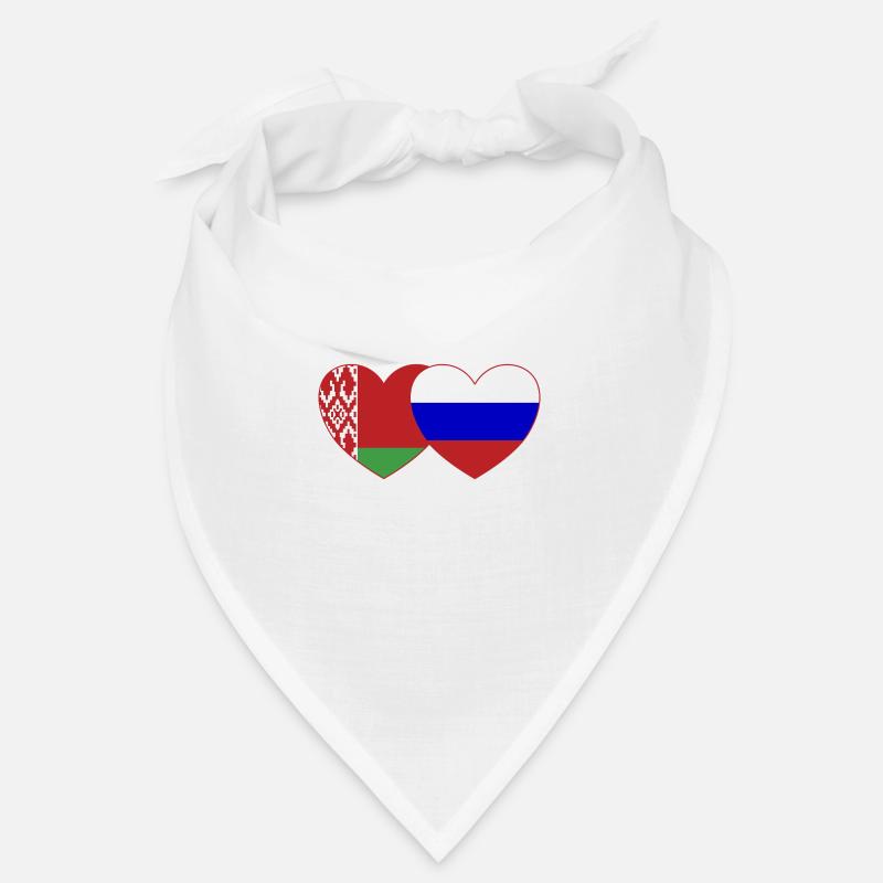Biélorussie Russie Drapeau Cœur Bandana