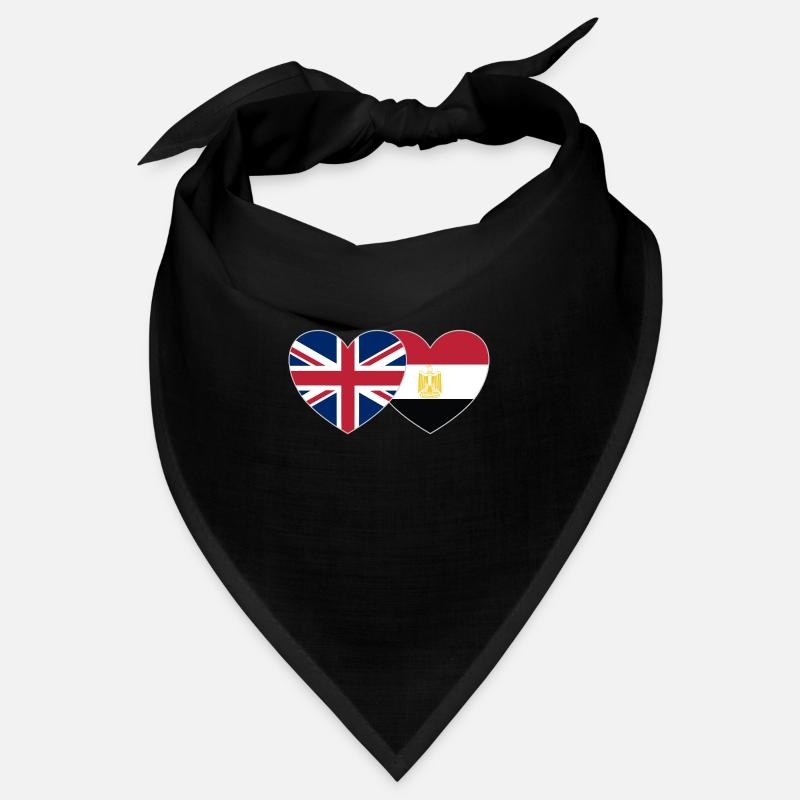 Grande-Bretagne Égypte Drapeau Coeur Bandana