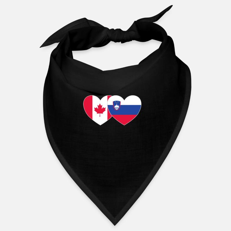 Drapeau Canada Slovénie Coeur Bandana