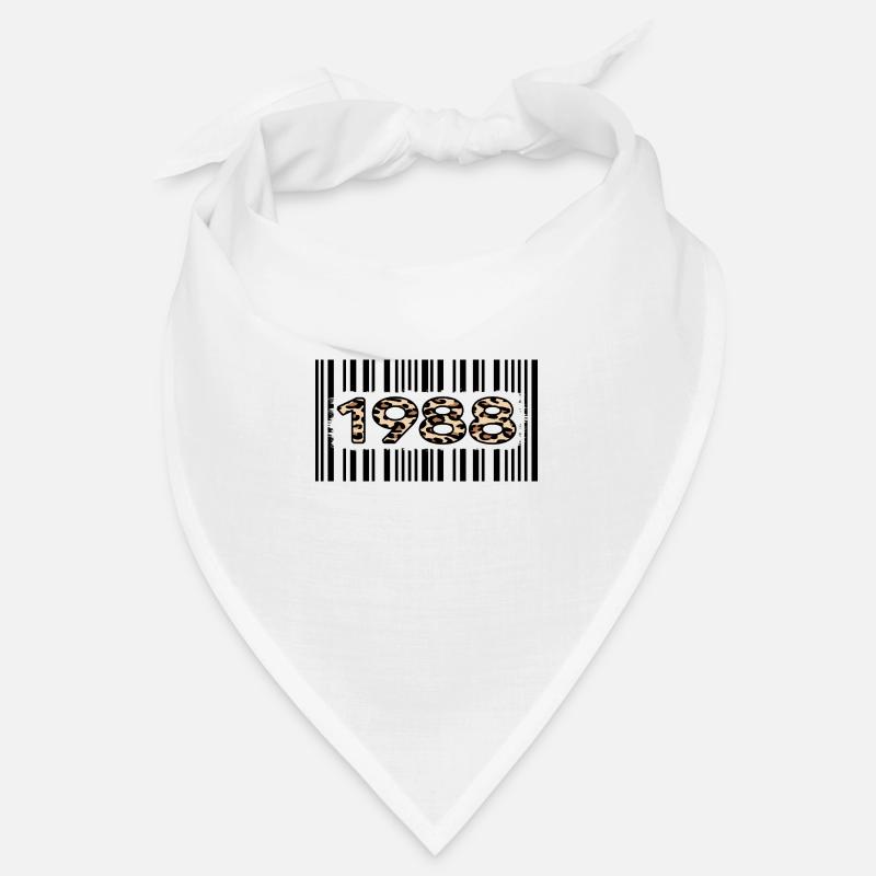 1988 anniversaire 34 ans anniversaire code à barres léopard Bandana