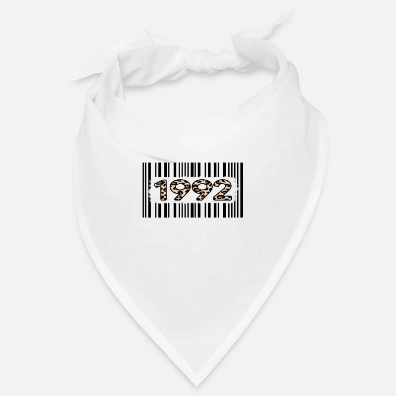 1992 birthday 30 years anniversary barcode leopard Bandana