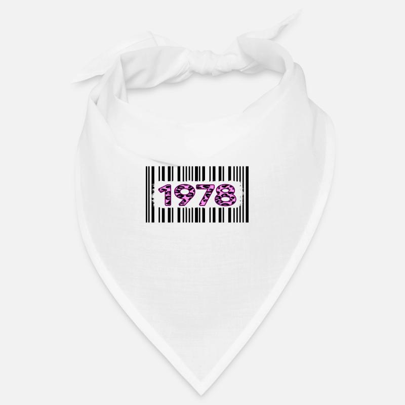 1978 Anniversaire rare code-barres rose unique Bandana