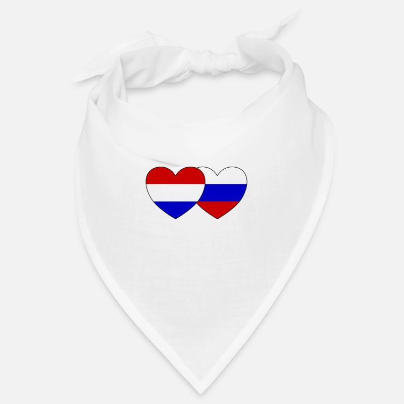 Cœur de drapeau de la Hollande Russie Bandana