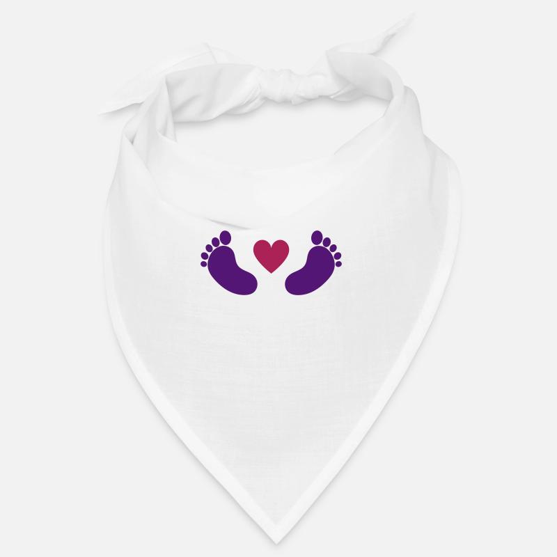 Pieds de bébé - Bandana - blanc