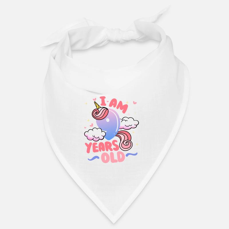 I am 9 years old | Unicorn theme | 9. Bandana