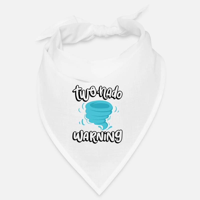 Zwei-nado Warnung 2. Geburtstag | Tornado - Bandana - Weiß