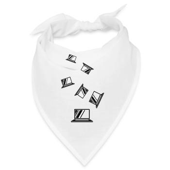 Laptop Symbol - Bandana - Weiß - Vorne