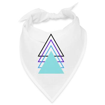 Dreiecke - Bandana - Weiß - Vorne