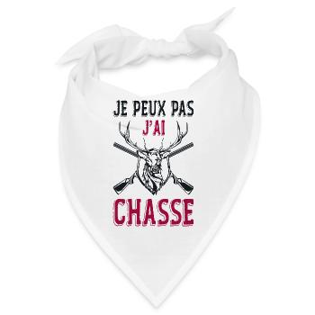 Ich kann nicht jagen, jagen, jagen - Bandana - Weiß - Vorne