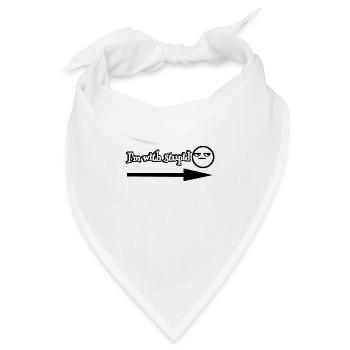 I'm with stupid - PartnerDesign - Bandana - Weiß - Vorne