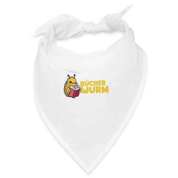 Bücherwurm - Bandana - Weiß - Vorne