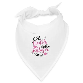 Coole Mädels machen Schlager Party - Schlagermusik - Bandana - Weiß - Vorne