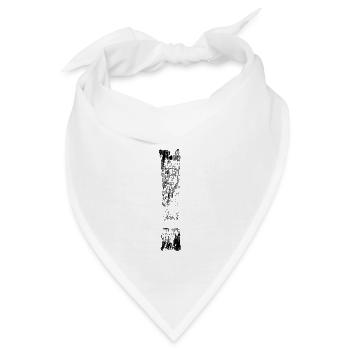 Cooles Ausrufezeichen Satzzeichen Ausruf Geschenk - Bandana - Weiß - Vorne