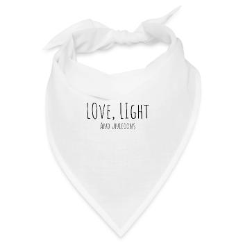 Liebe Licht und Einhörner - Bandana - Weiß - Vorne