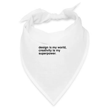 Designer Designerin Design 008 - Bandana - Weiß - Vorne