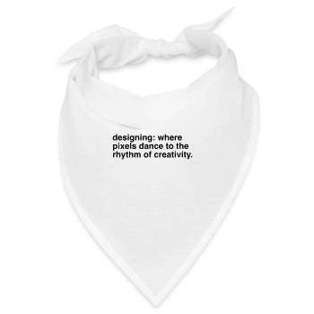 Designer Designerin Design 012 - Bandana - Weiß - Vorne