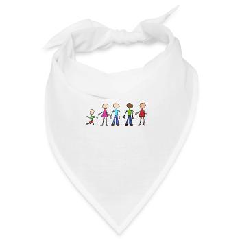 Familie Menschen - Bandana - Weiß - Vorne